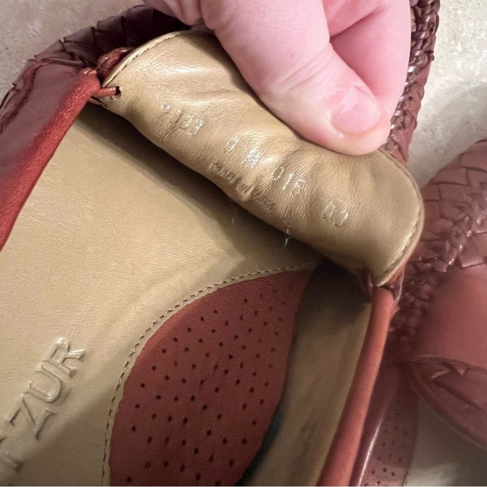 Robert Zur San Tropez Vintage Luggage Woven Driving Moccasins Soft Leather US 9M - Picture 10 of 11